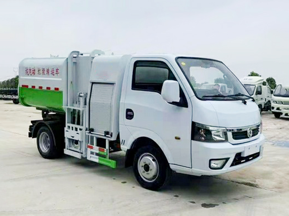 东风4方纯电动挂桶垃圾车